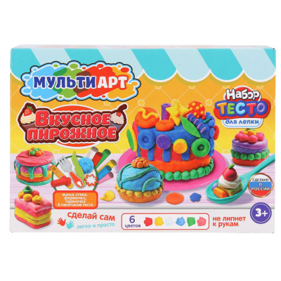 Игровой набор для лепки Вкусное пирожное Multi Аrt PDSET-MA120037 1
